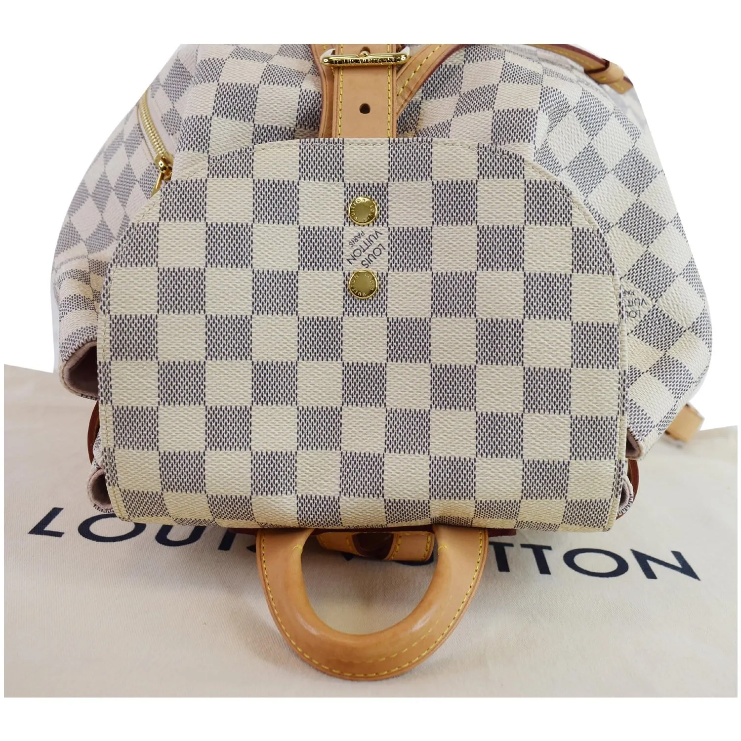 LOUIS VUITTON Sperone Damier Azur Backpack Bag White