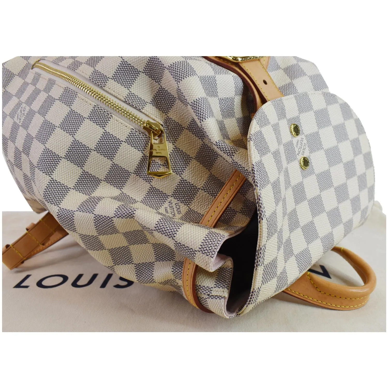 LOUIS VUITTON Sperone Damier Azur Backpack Bag White