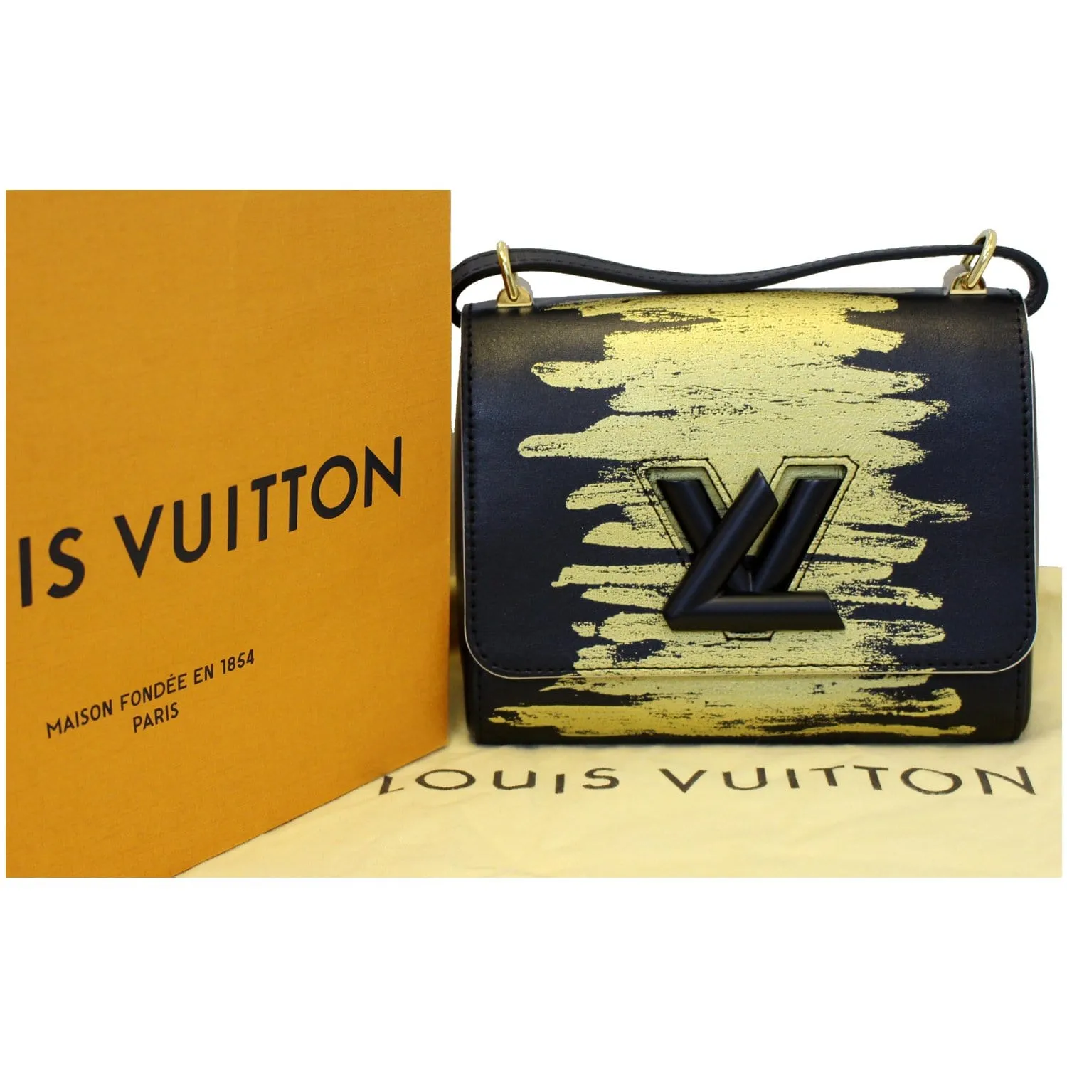 LOUIS VUITTON Twist PM Calfskin Leather Crossbody Bag Light Gold - 20% OFF
