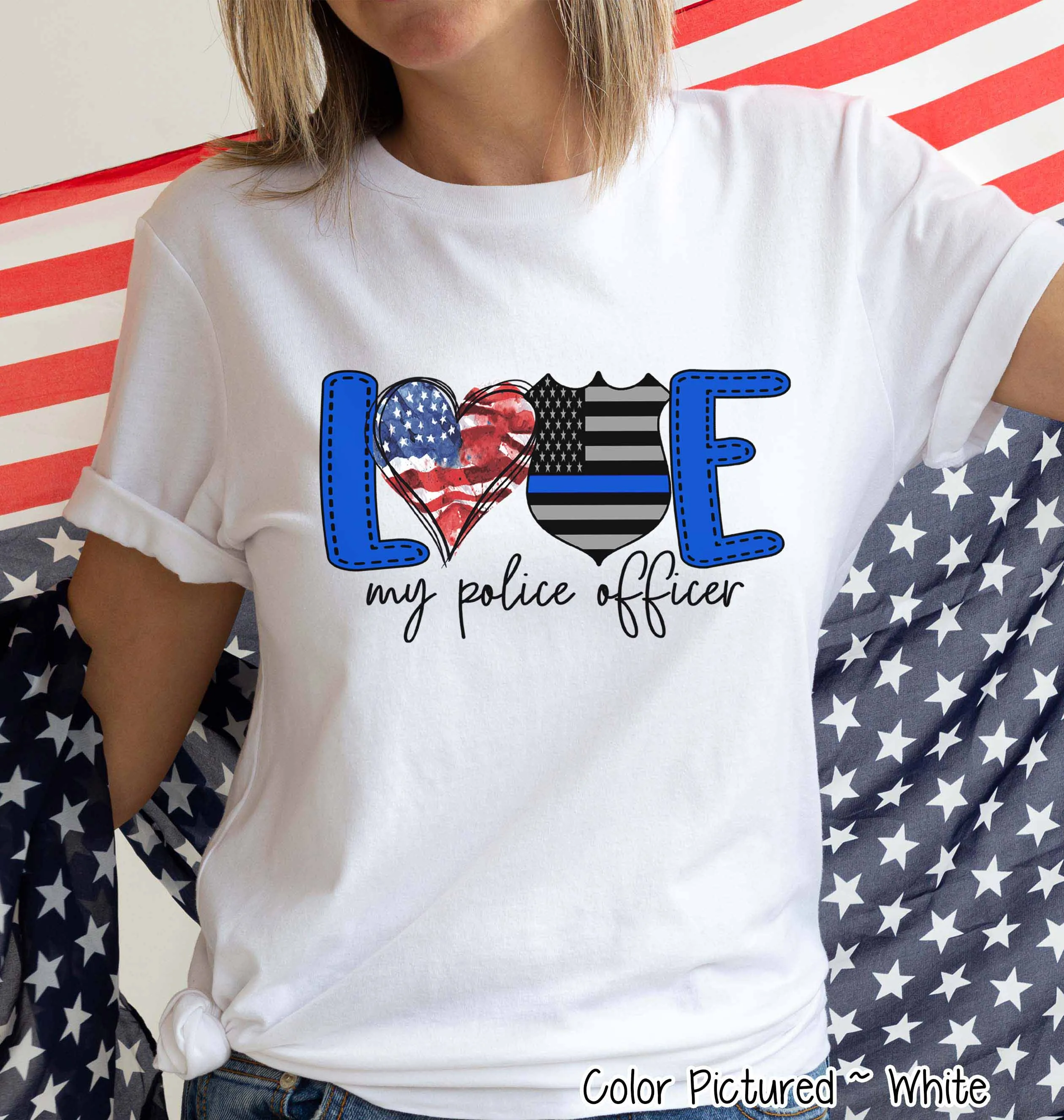 Love My Police Office Tee