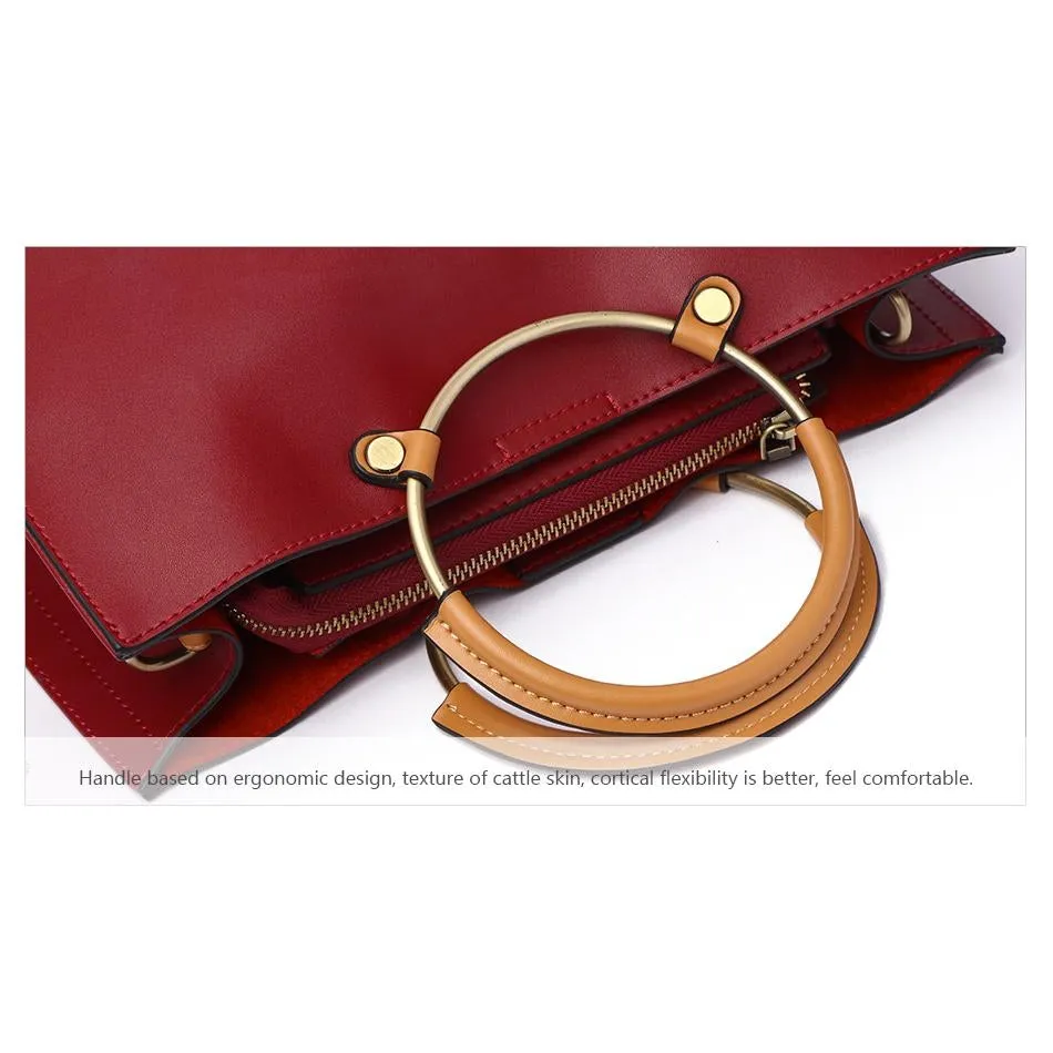 <bold>Top-Handle / Tote Bag <br>Genuine-Leather