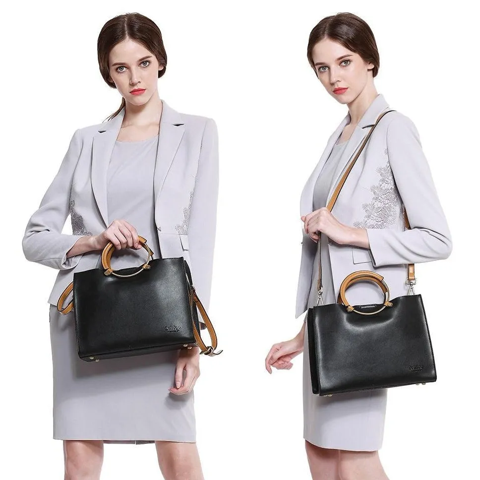 <bold>Top-Handle / Tote Bag <br>Genuine-Leather