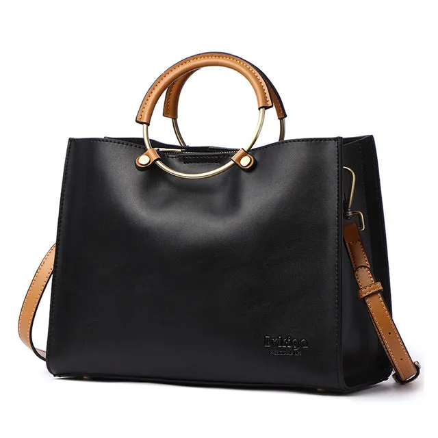 <bold>Top-Handle / Tote Bag <br>Genuine-Leather
