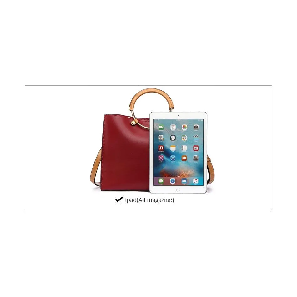 <bold>Top-Handle / Tote Bag <br>Genuine-Leather