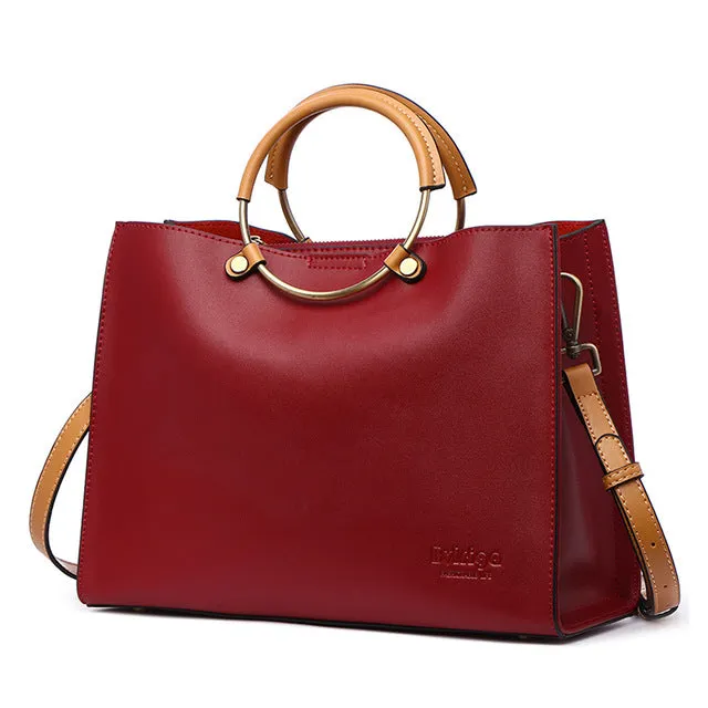 <bold>Top-Handle / Tote Bag <br>Genuine-Leather