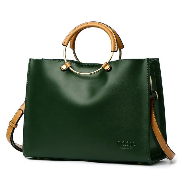 <bold>Top-Handle / Tote Bag <br>Genuine-Leather