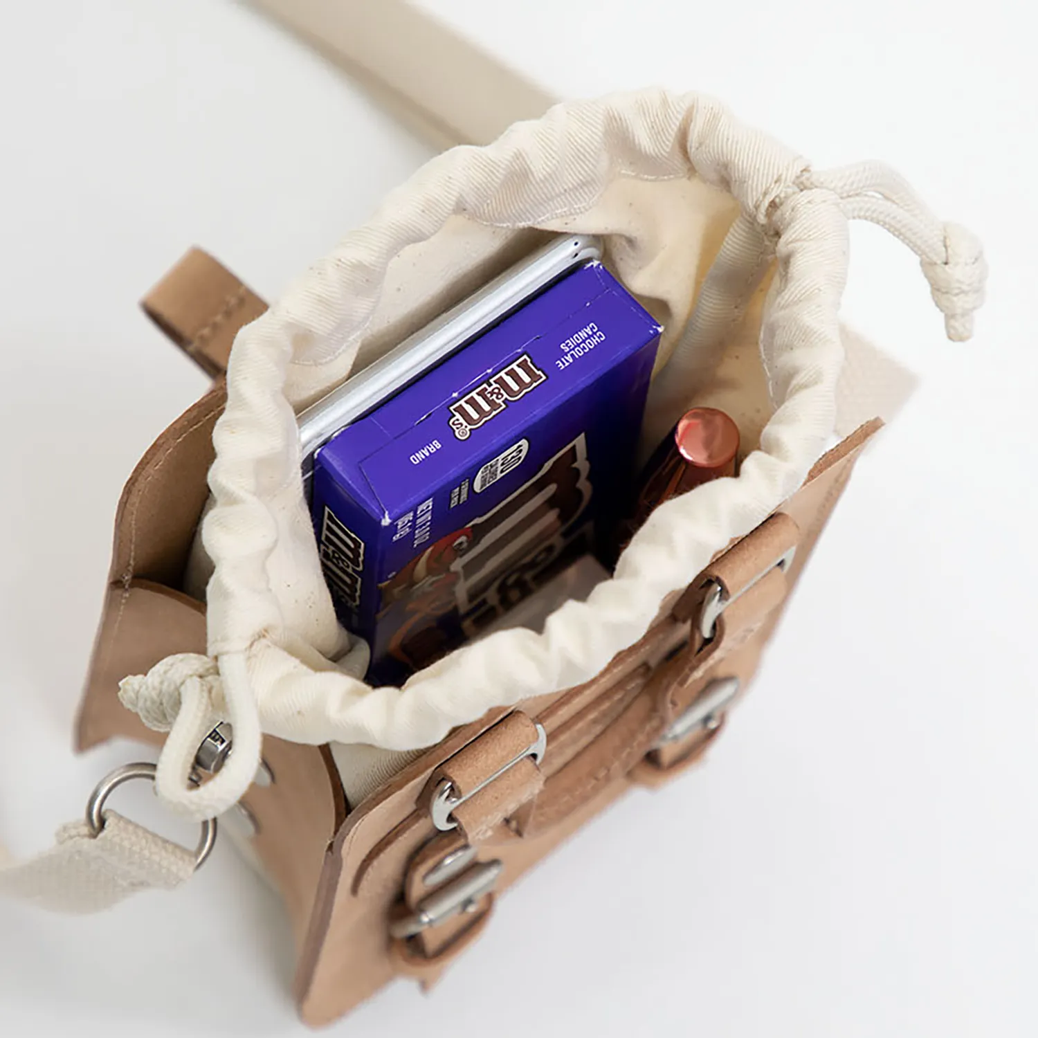 Macaroon Tiny Bucket Organic Cotton Series Crossbody Bag