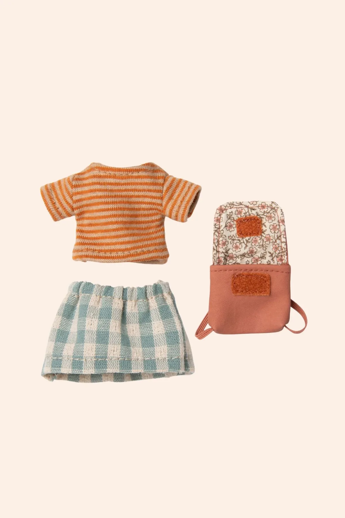 Maileg - Tricycle Mouse - Big Sister With Bag - Old Rose