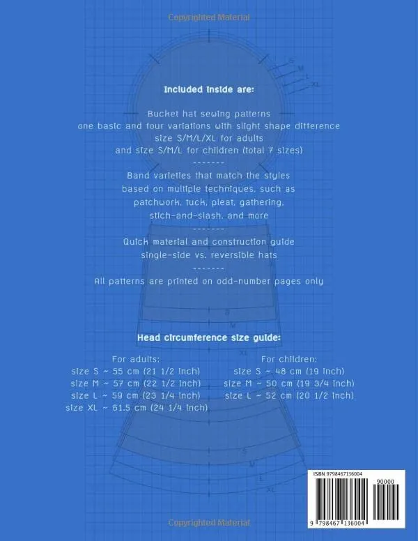 Making your own hats vol.2: Easy bucket hat sewing patterns size S/M/L/XL for kids and adults, plus band varieties that match the styles