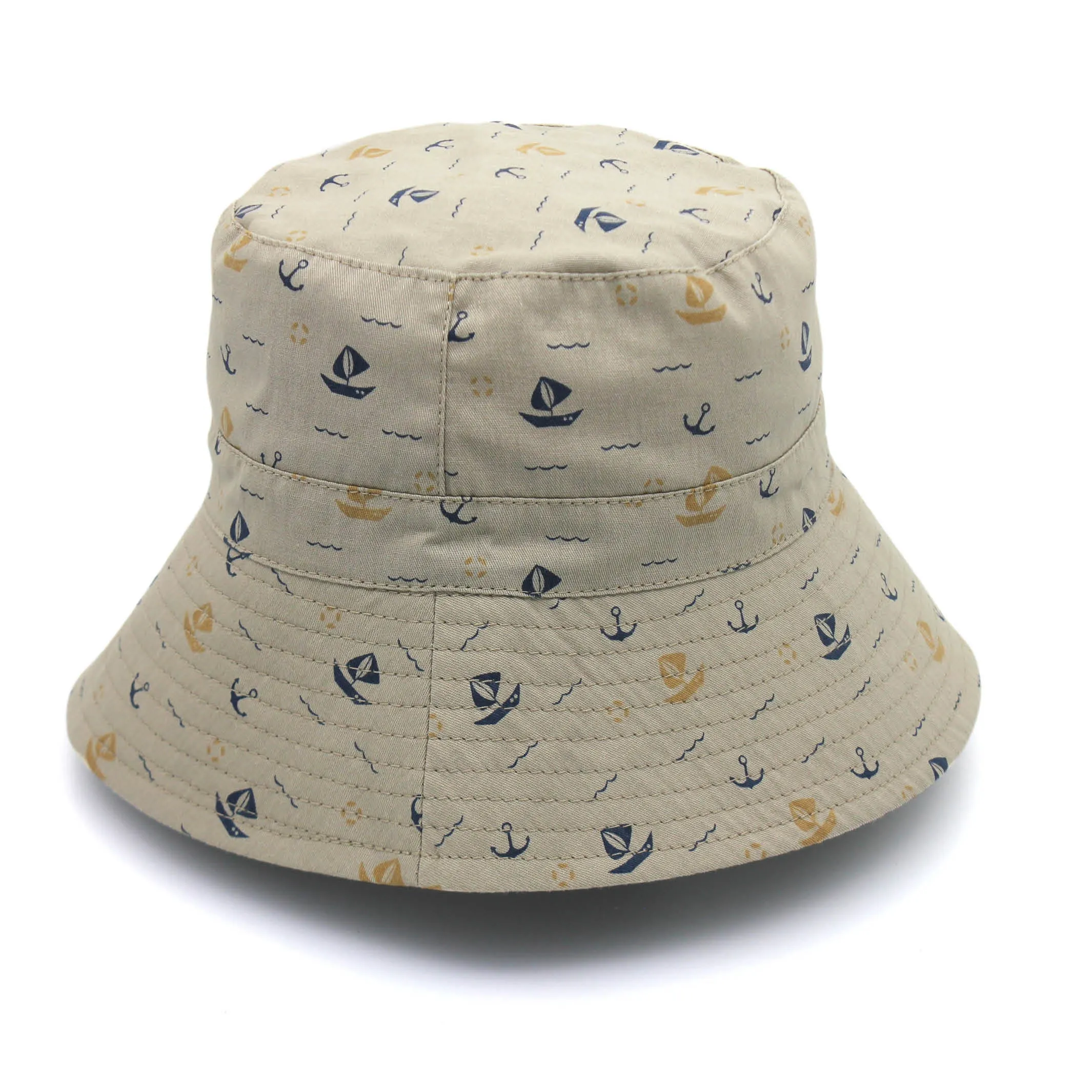 Mario Bucket Hat - Khaki Boats