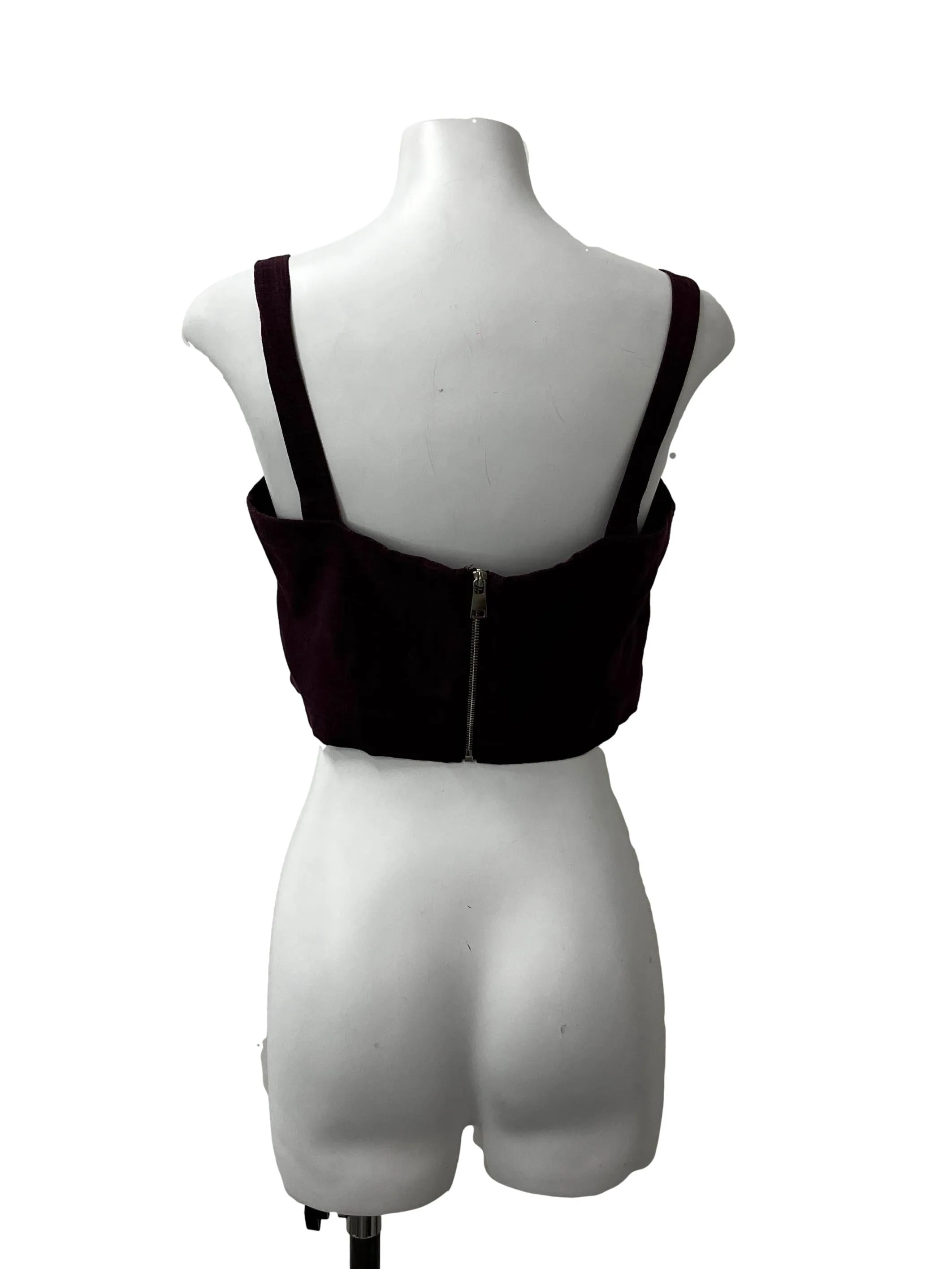 Maroon Crop Top