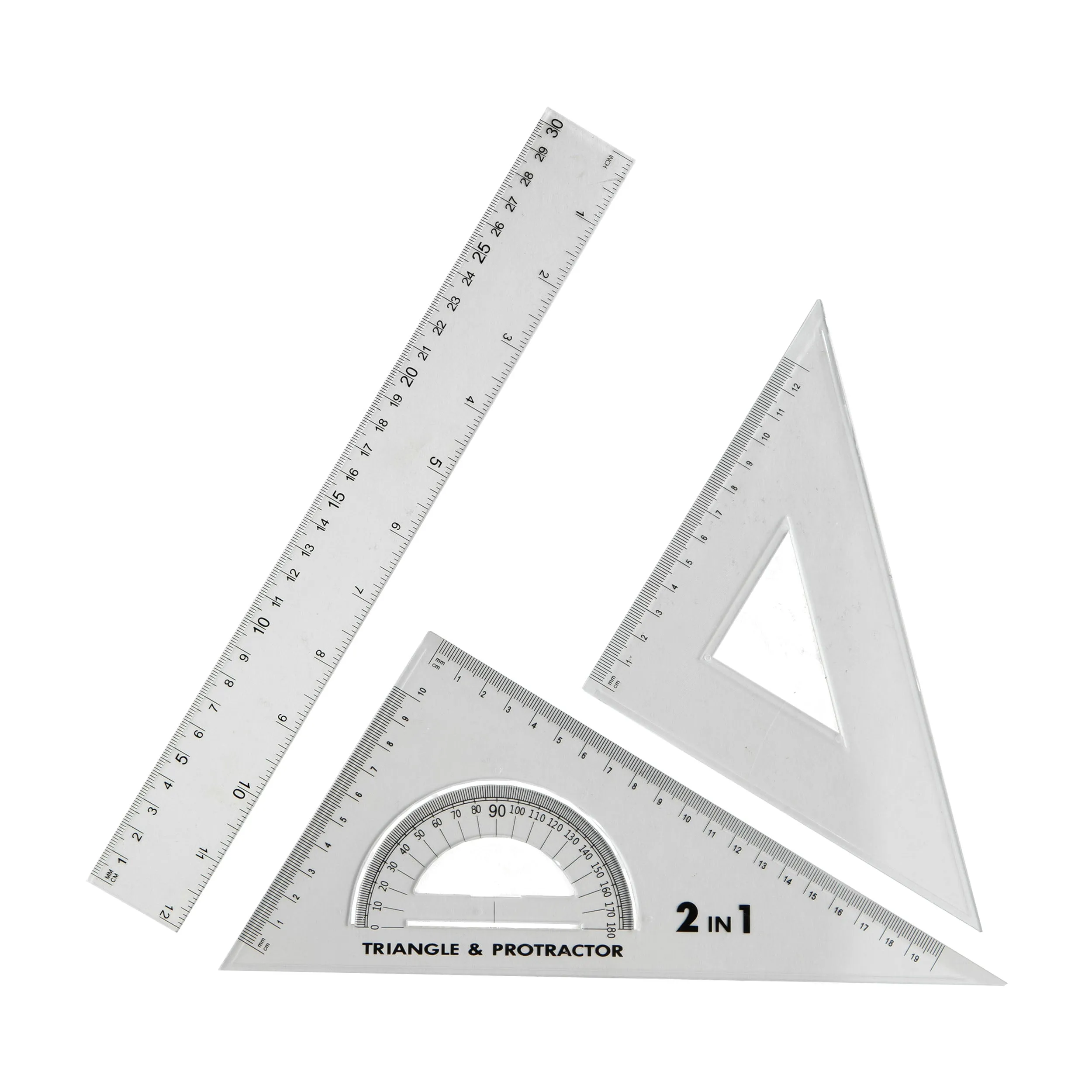 Math Set ( 2 Triangle, 1 Ruler )