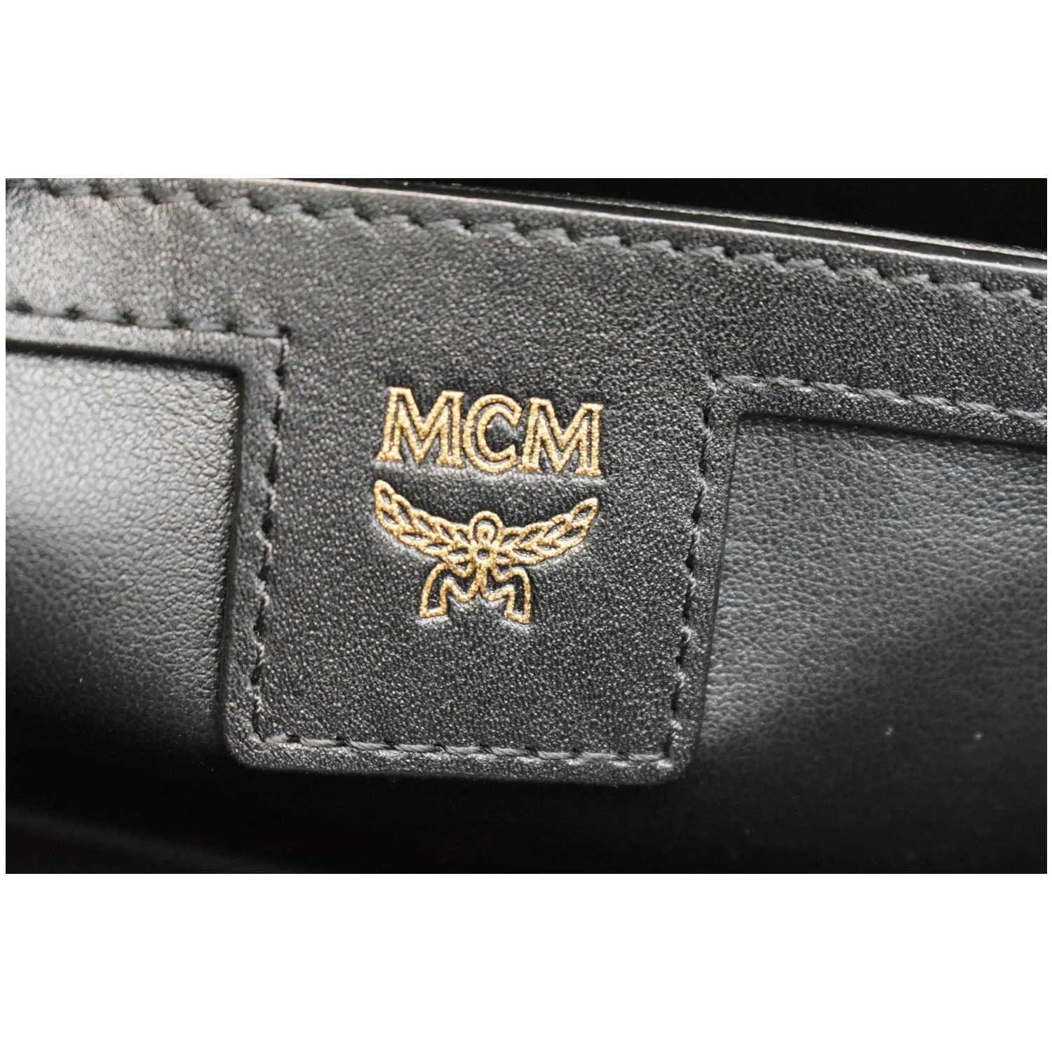 MCM Duke Visetos Medium Canvas Leather Backpack Pink