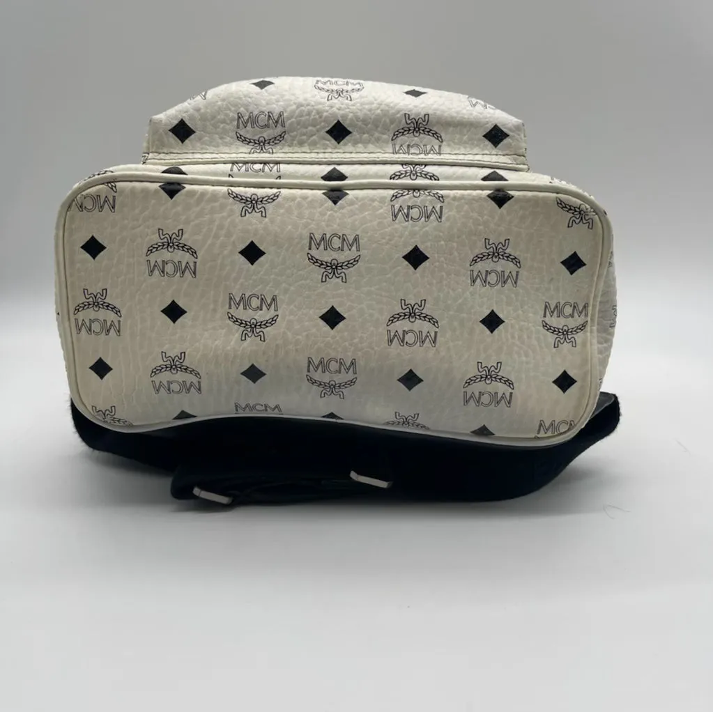 MCM White Backpack
