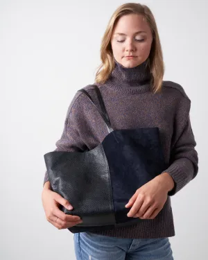 medium essential tote - 2 tone empire blue