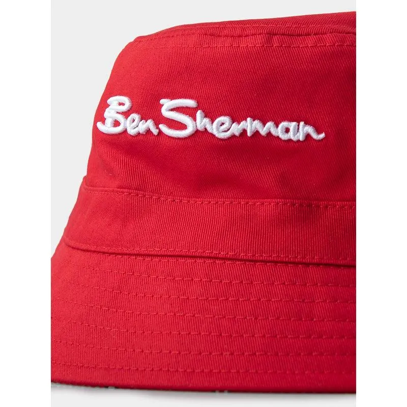 Mens Ben Sherman Bucket hat -Red