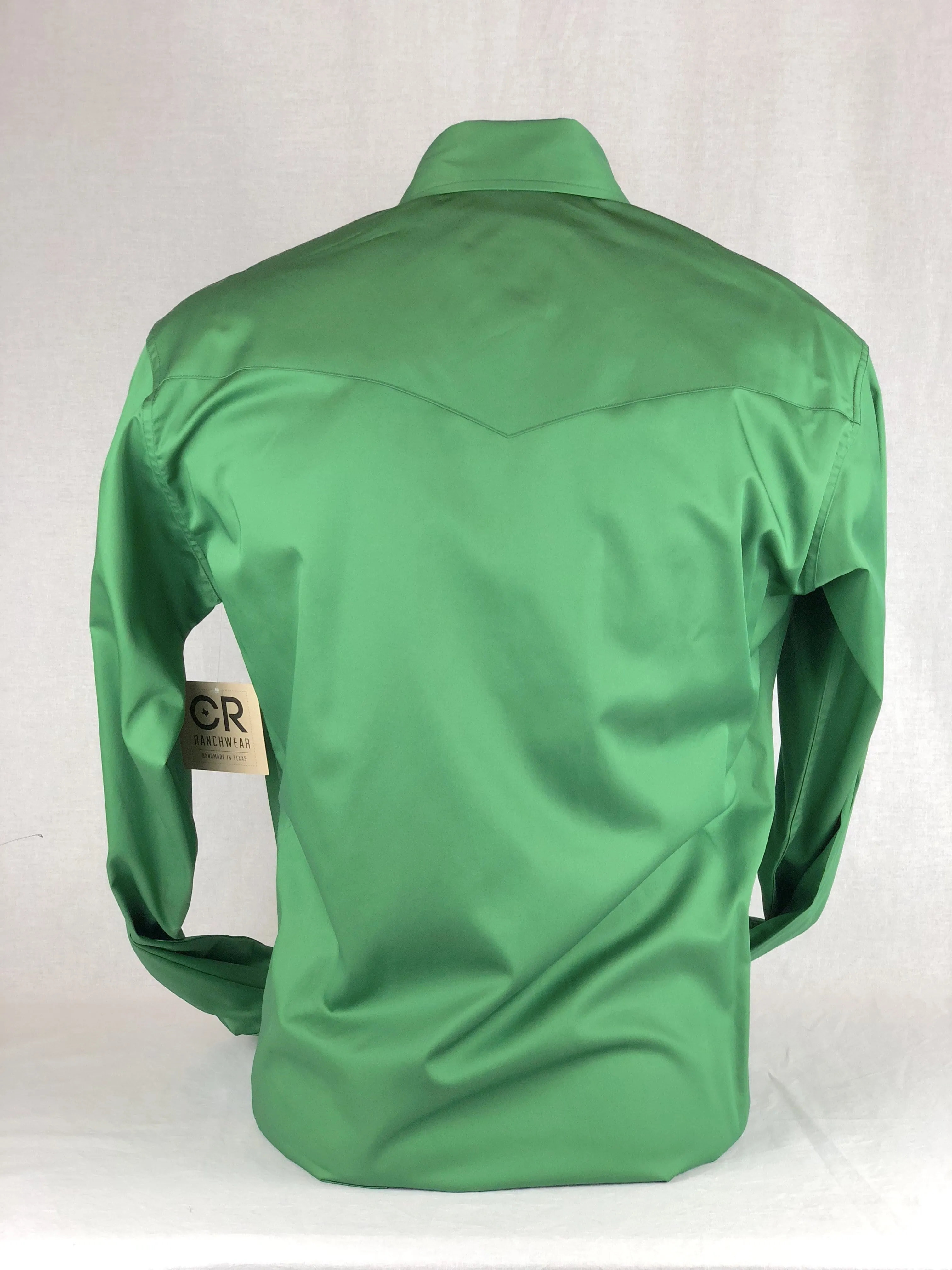 Men's CR Western Pro Shamrock Green Cotton Sateen - FINAL SALE