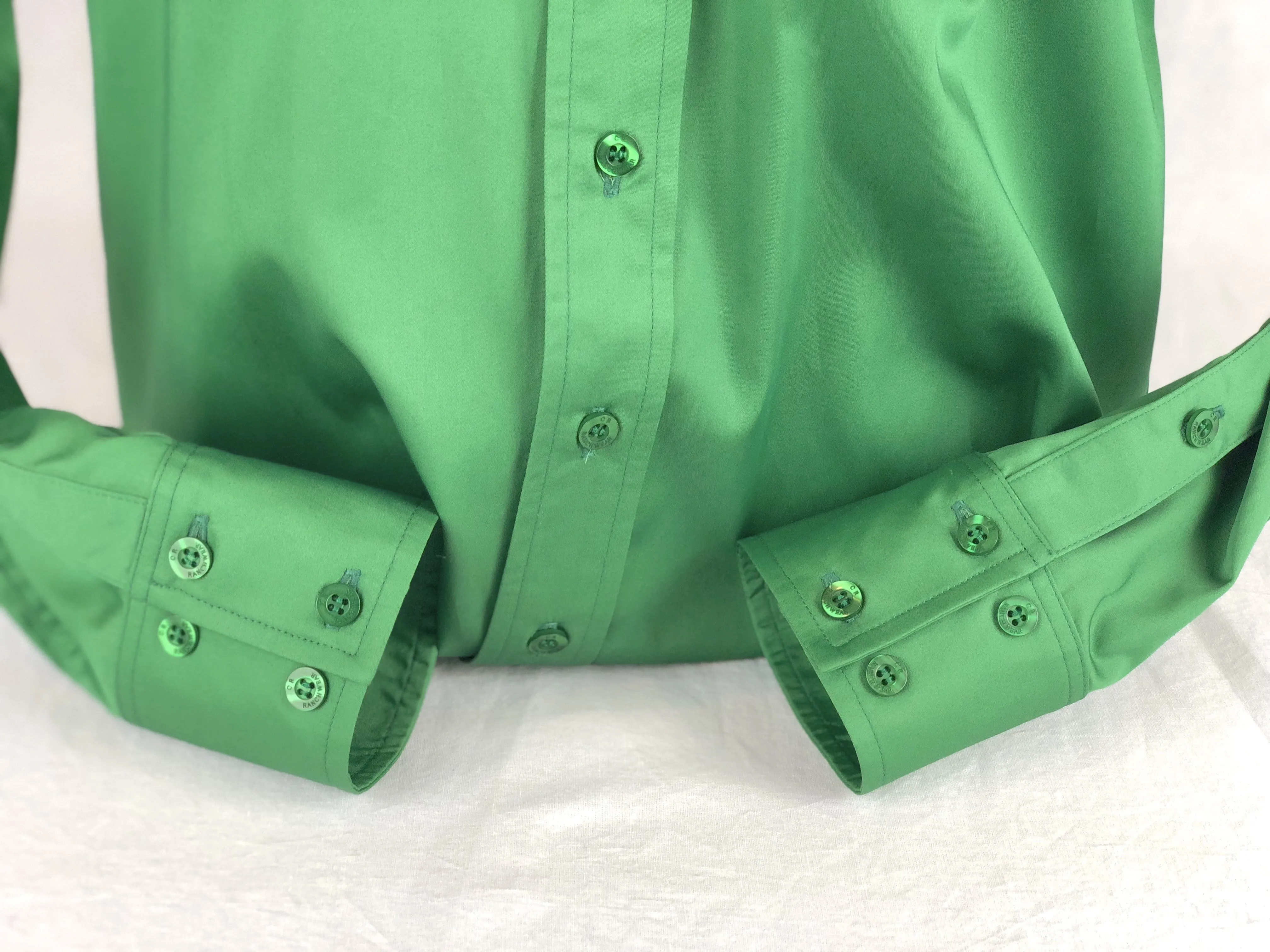 Men's CR Western Pro Shamrock Green Cotton Sateen - FINAL SALE