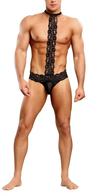 Mens Lace Choker Thong