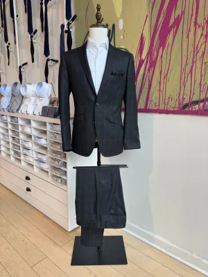 Midnight Gray Shadow Plaid Suit