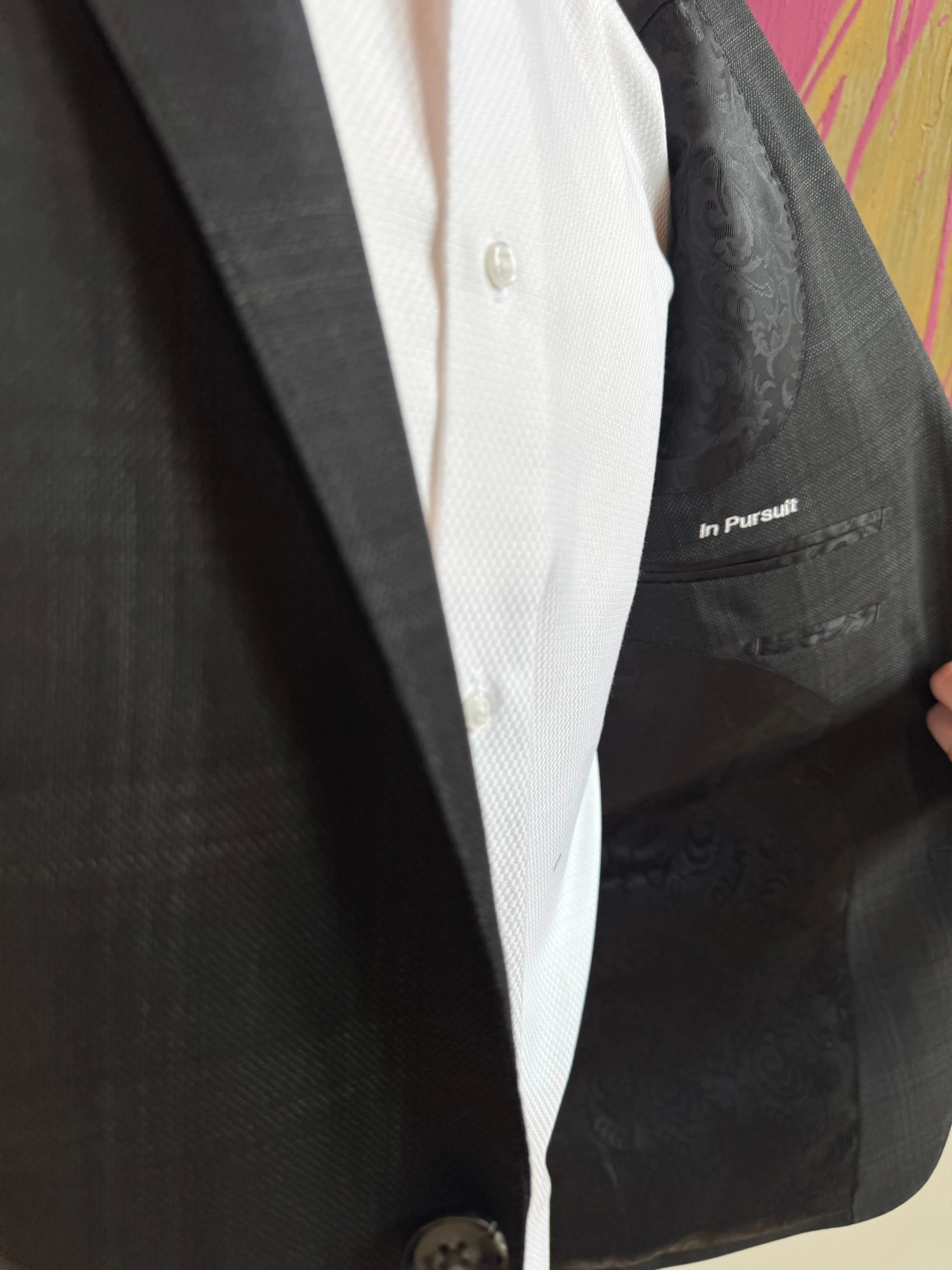 Midnight Gray Shadow Plaid Suit