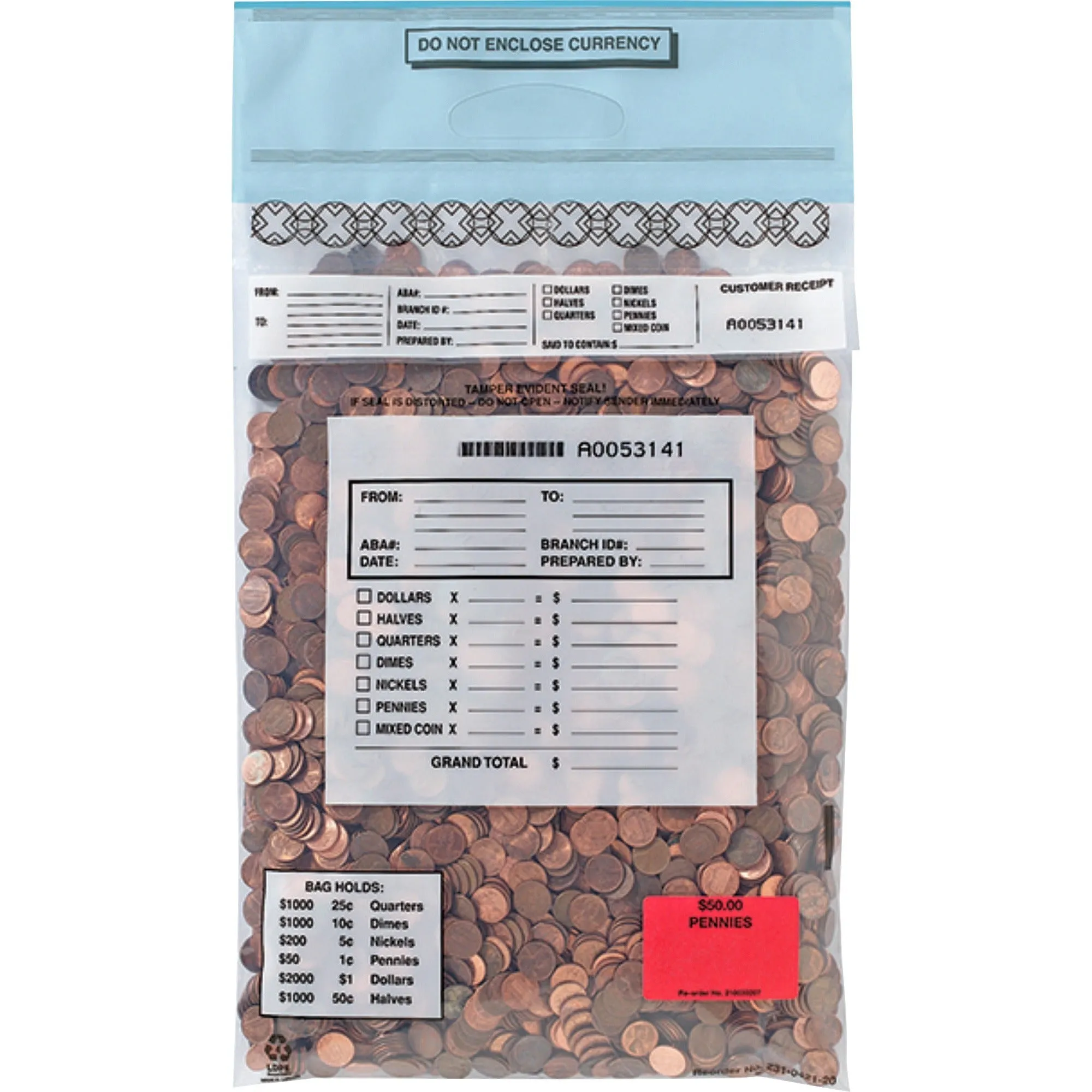 MMF Tamper Evident Coin Tote Bags