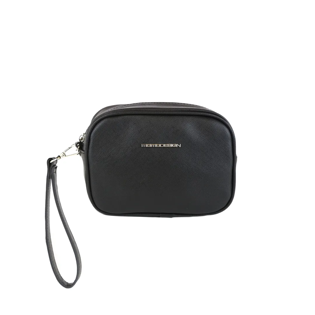 Momodesign Pouch Business Piccola Unico in Saffiano Nero