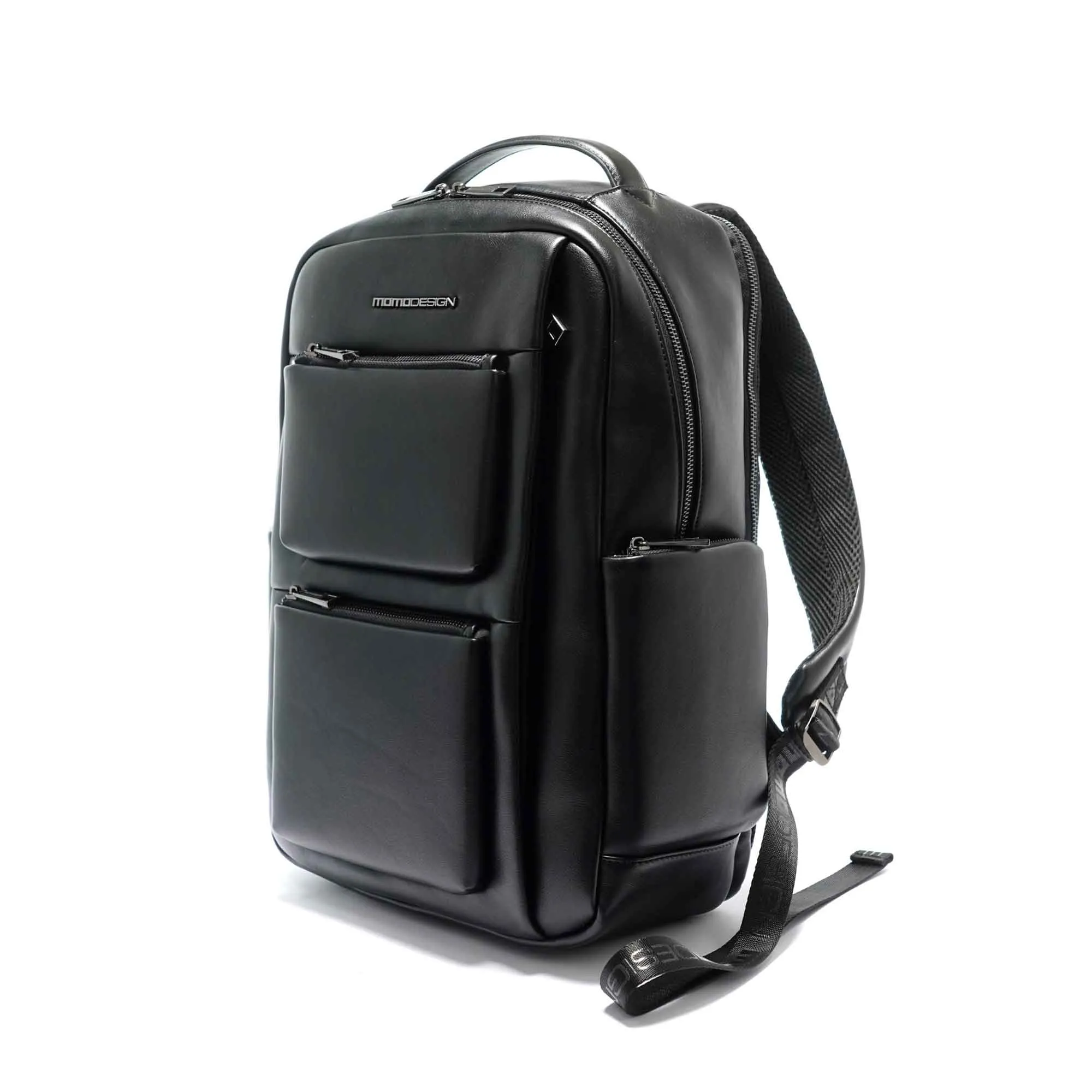 Momodesign Zaino Business in nappa pu 2 tasche nero