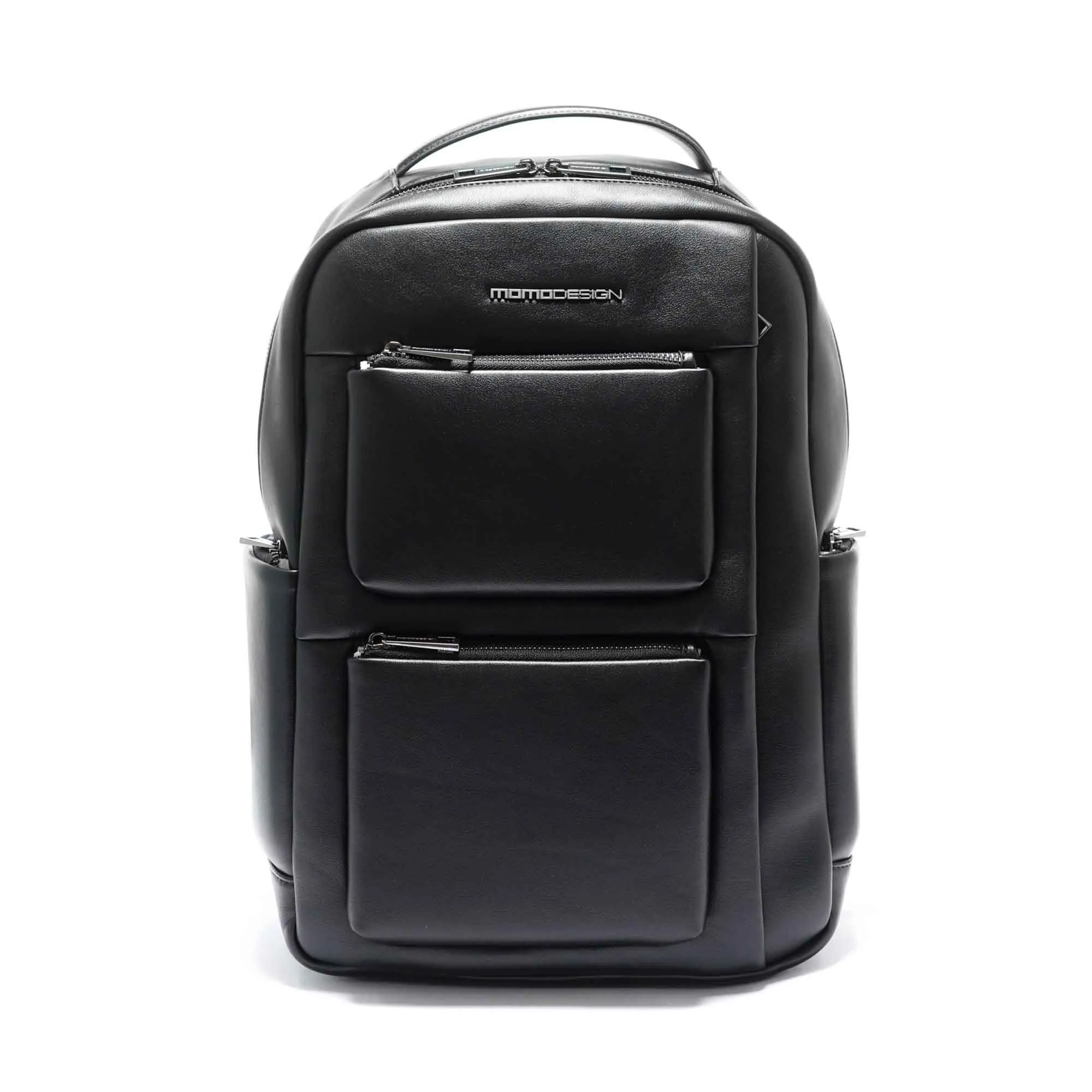 Momodesign Zaino Business in nappa pu 2 tasche nero