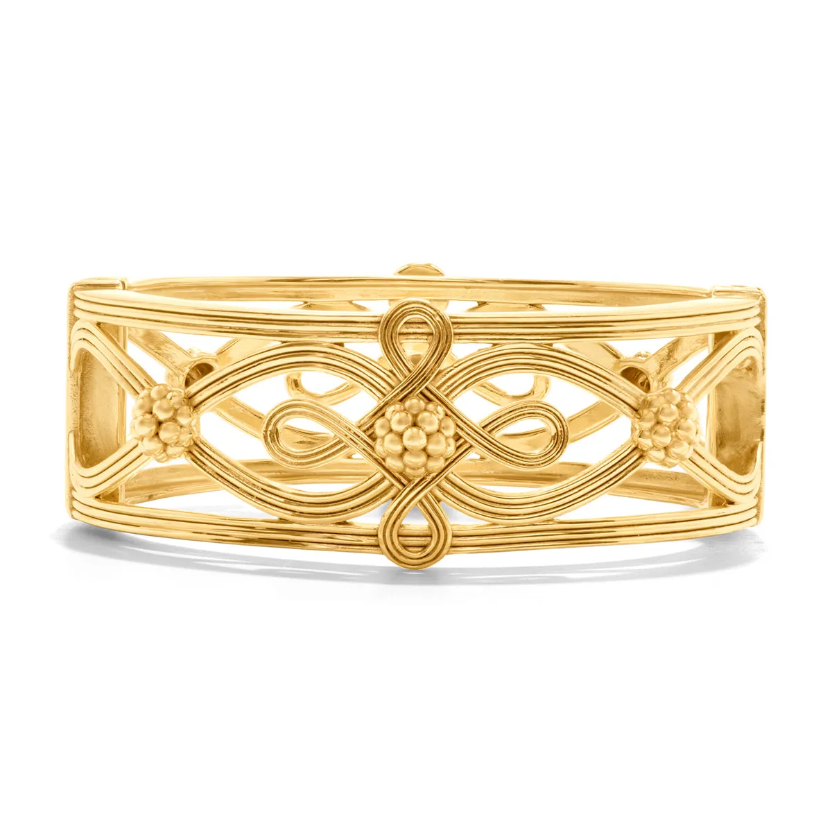 Monique Hinged Bangle - Gold
