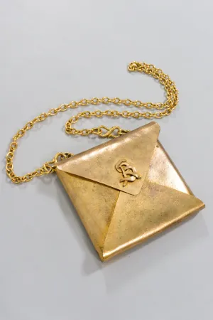 Monogram Brass Envelope Chain Bag