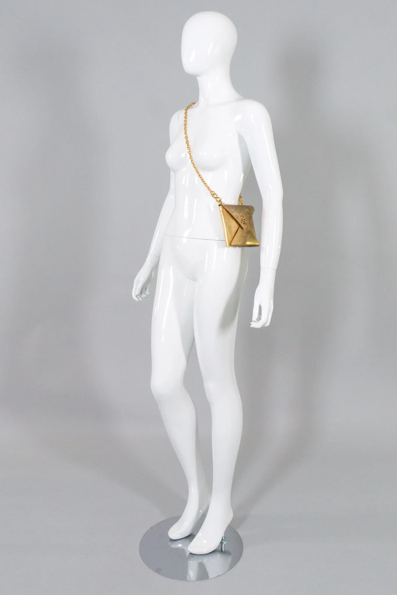 Monogram Brass Envelope Chain Bag