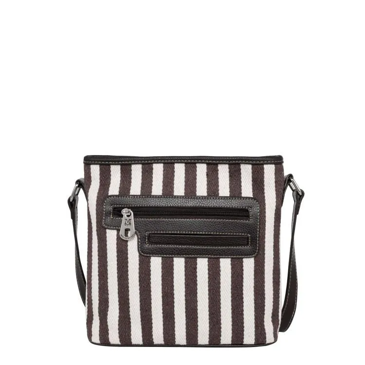 Montana West Tan Aztec Print Canvas Crossbody Bag.
