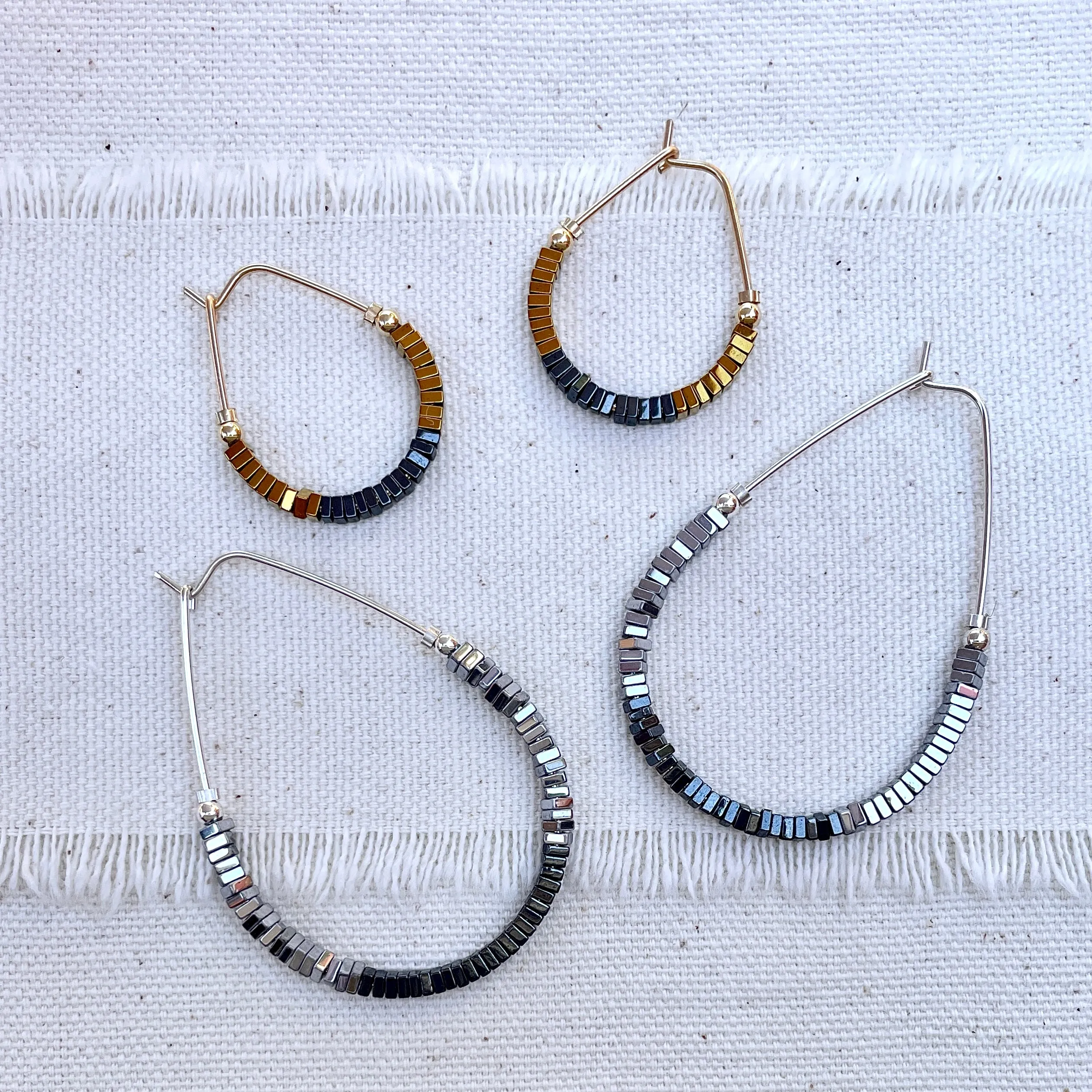 MOSAIC Ovaline Bead Hoops