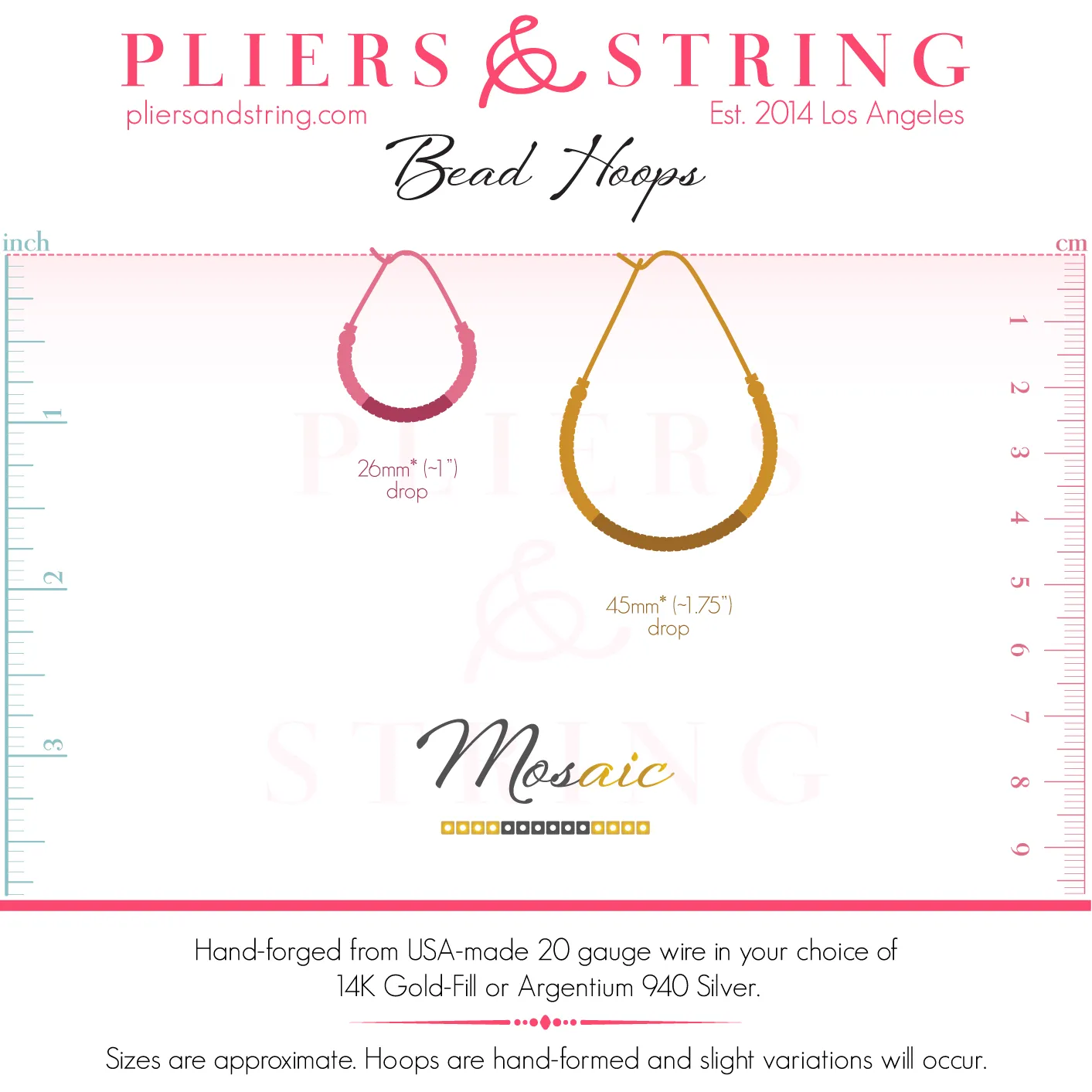MOSAIC Ovaline Bead Hoops