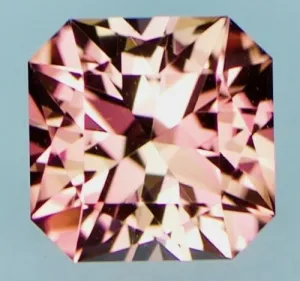 Natural Custom Cut Asscher Peach/Champagne Rose Tourmaline (1.87 ct)