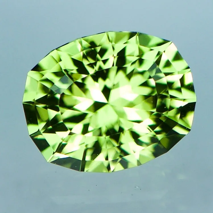 Natural Custom Cut Oval Peridot (1.39 carats)