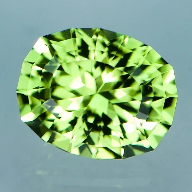 Natural Custom Cut Oval Peridot (1.39 carats)