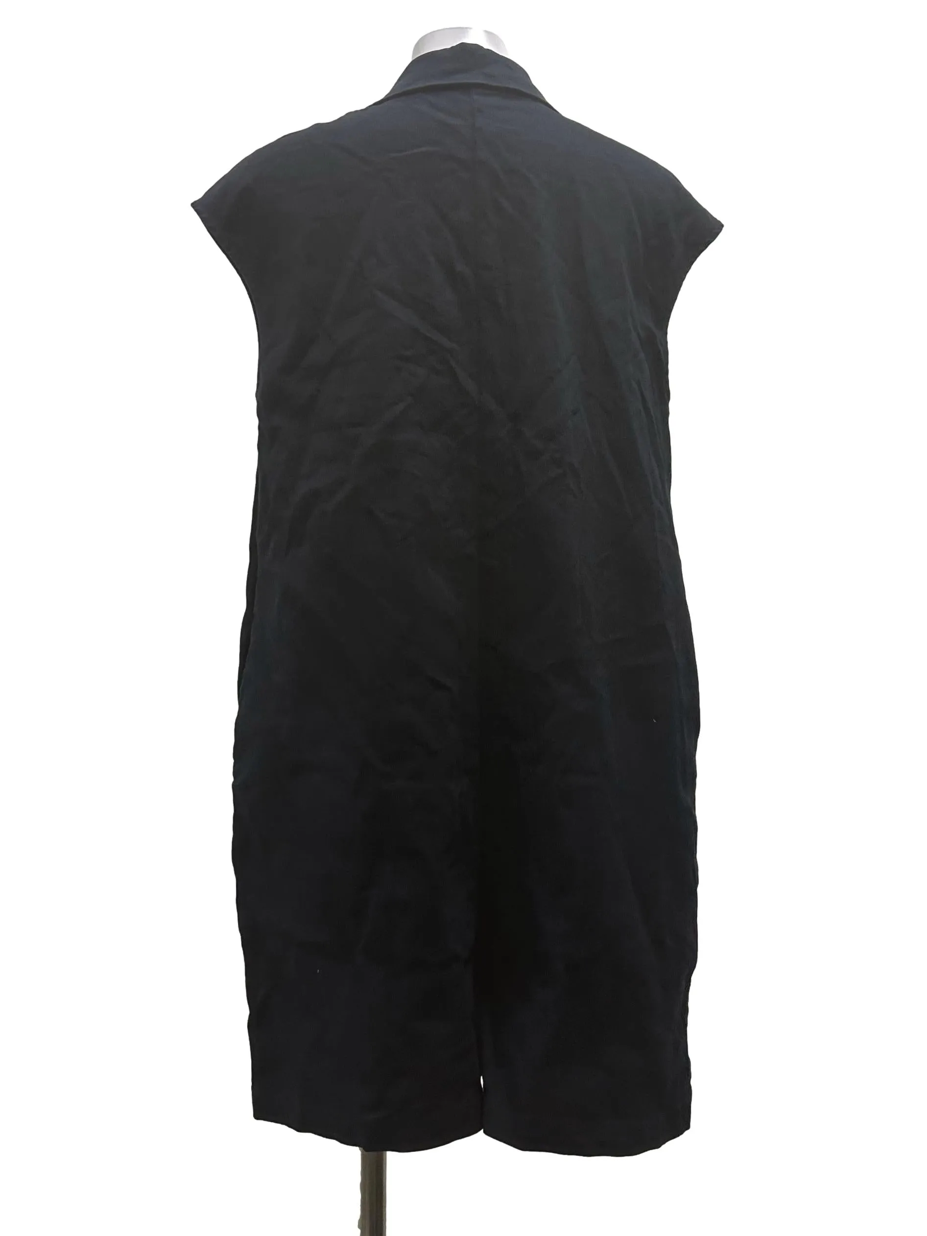 Navy Blue Button Down Romper OSN