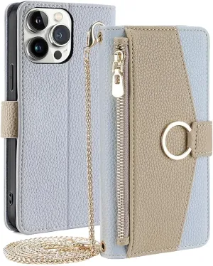 NEW Case Bag for iPhone 15 Pro Max Wallet Crossbody Bag iPhone 15 Pro Max with Card Holder Zipper Leather Purse Cover