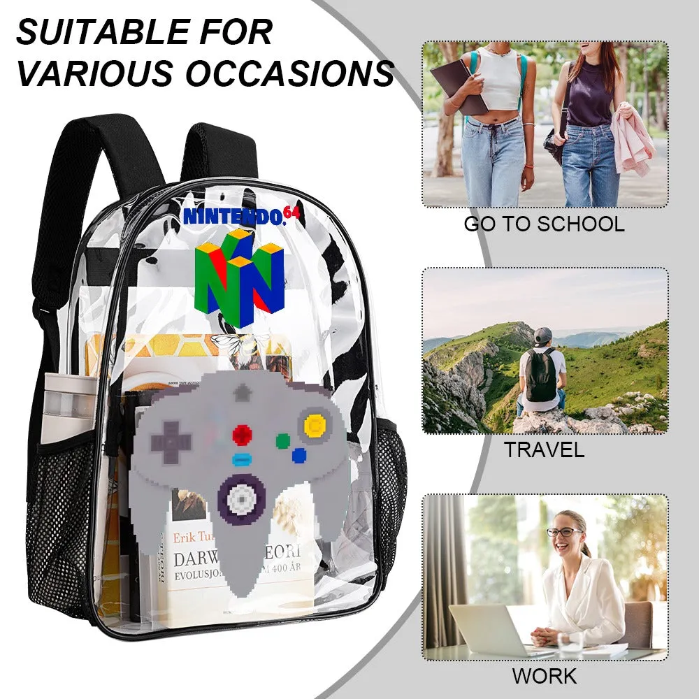 Nintendo 64 Transparent Backpack 17 Inch