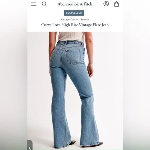 NWT Abercrombie &amp; Fitch Stylish Blue Flared Jeans