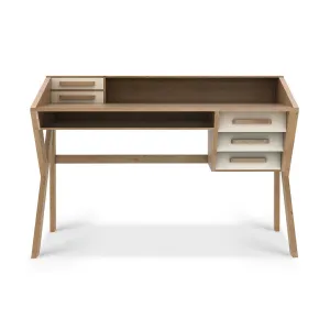 Oak Origami Desk - Cream