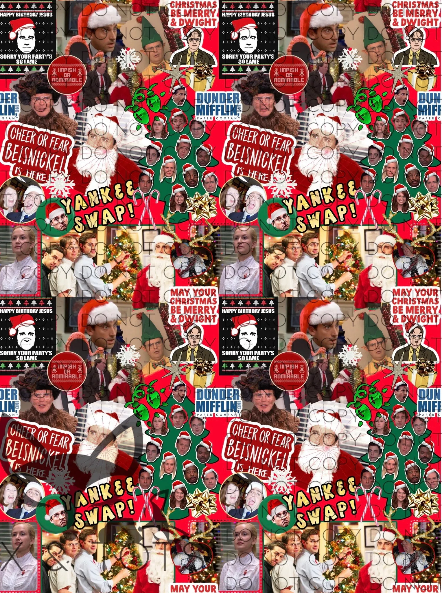 Office Christmas Fabric