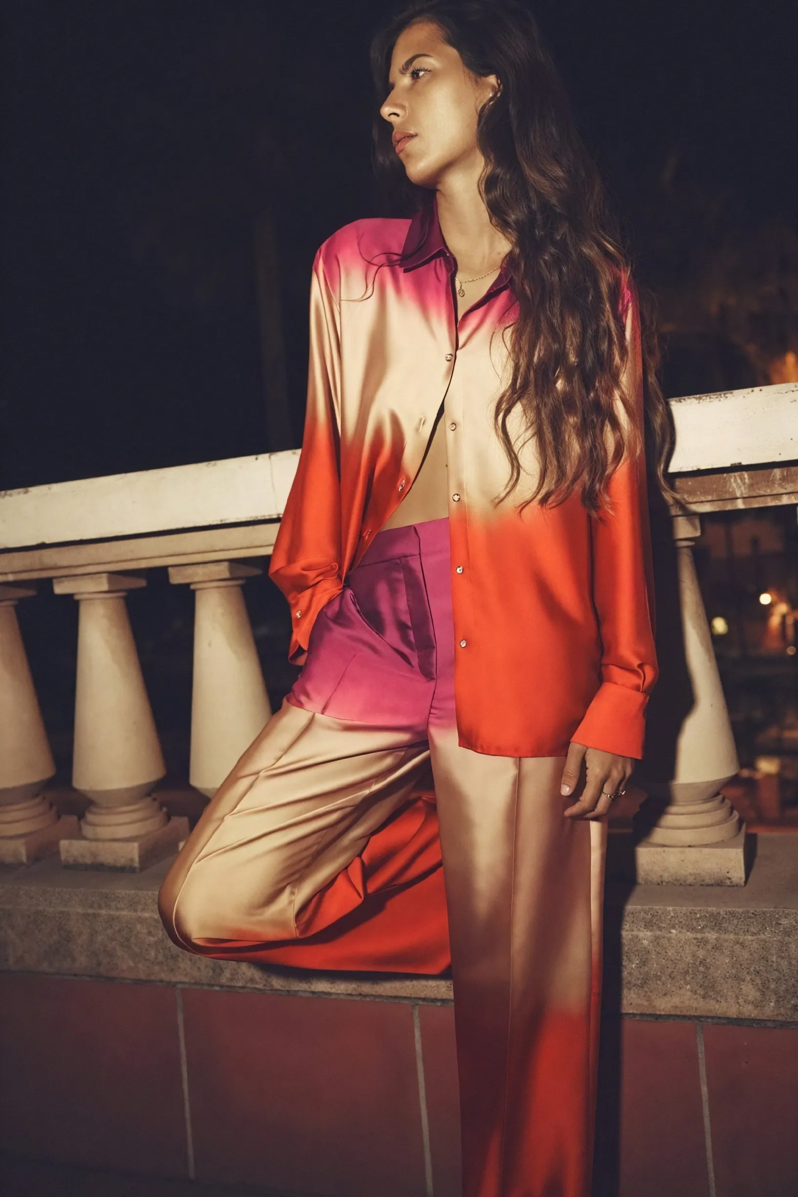 Ombre Two-Piece Suit: Modern Elegance