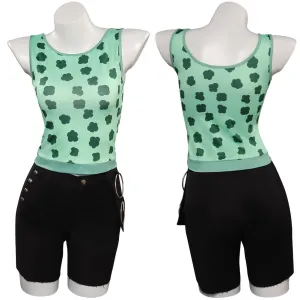 One Piece Nami Cosplay Costume Green Outfits Halloween Carnival Suit