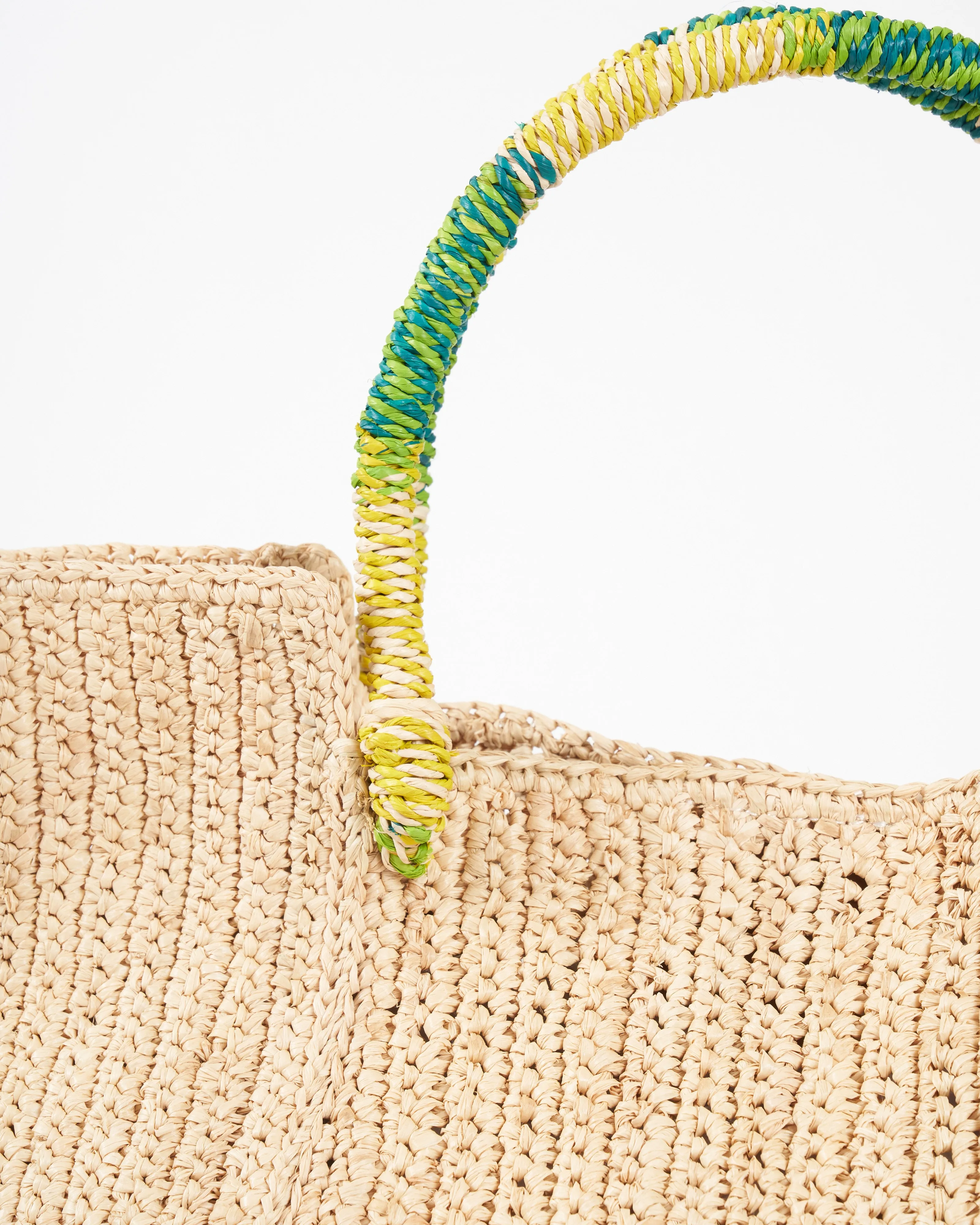 orion vertical tote - naturel verte mix
