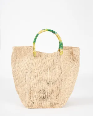 orion vertical tote - naturel verte mix