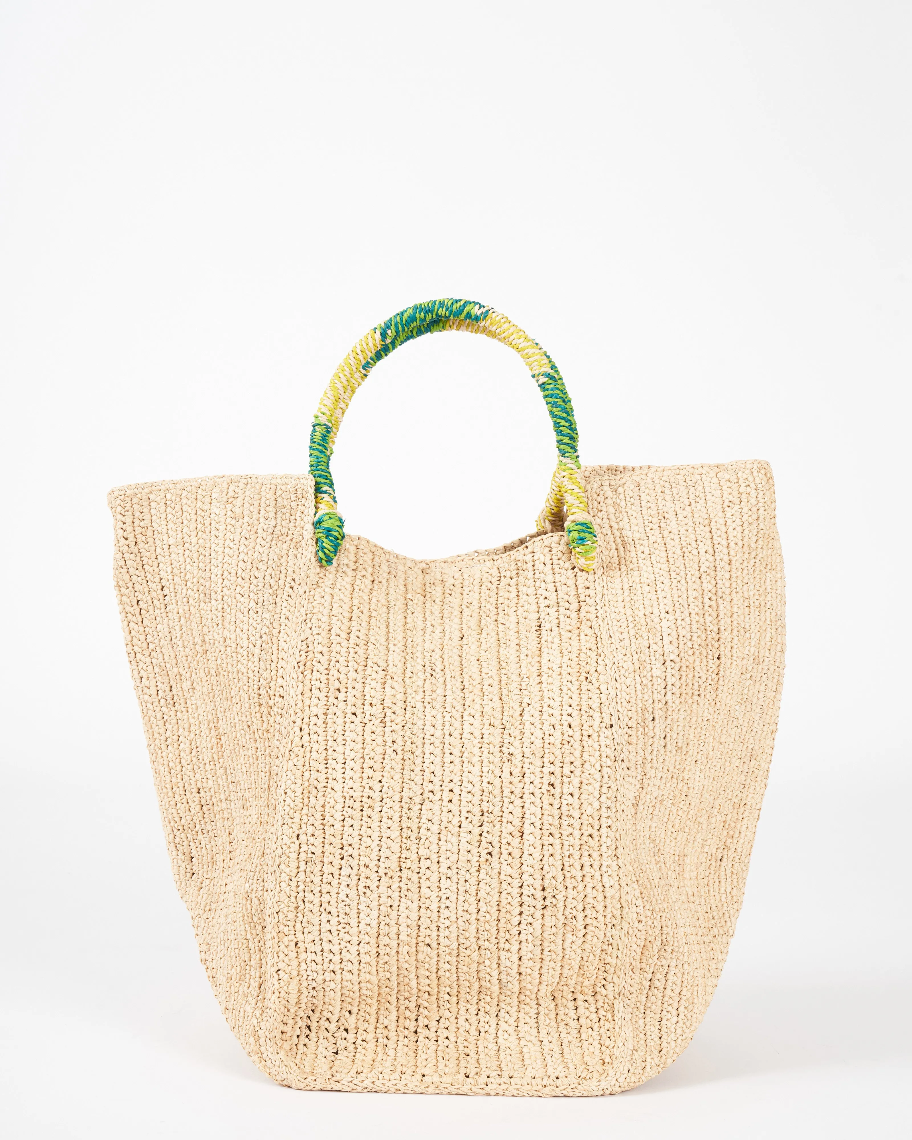 orion vertical tote - naturel verte mix
