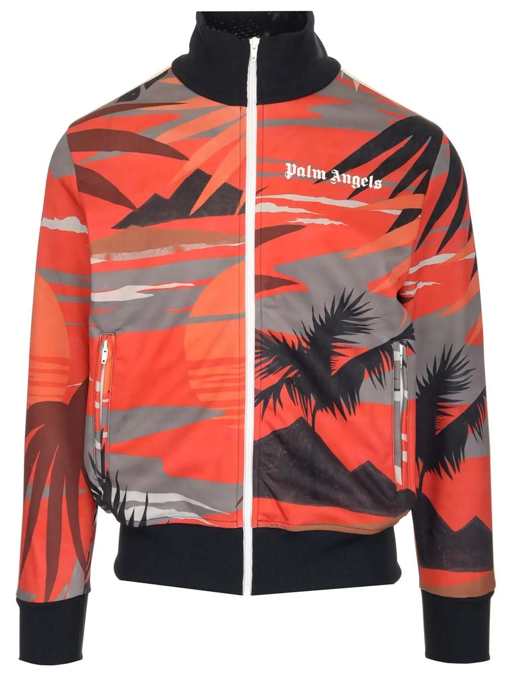 Palm Angels Palm Angels Priinted Logo Ziped Jacket